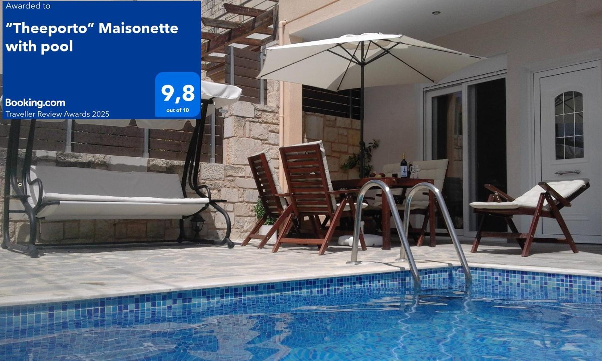 “Theeporto” Maisonette With Pool Gouves Exterior photo
